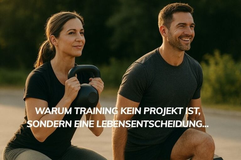 Frau und Mann trainieren gemeinsam im Freien bei Sonnenlicht – Symbol für Training als Lebensentscheidung und gesunden Lebensstil bei BRIZZLY in Villach.