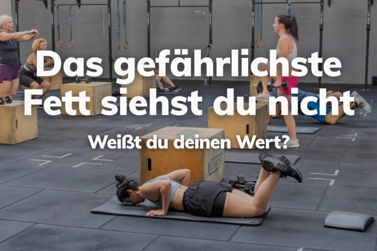 Gruppentraining bei BRIZZLY in Villach, Text im Bild: Das gefährlichste Fett siehst du nicht