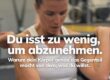 Athletin trainiert mit Langhantel bei BRIZZLY in Villach, Text im Bild: Du isst zu wenig, um abzunehmen