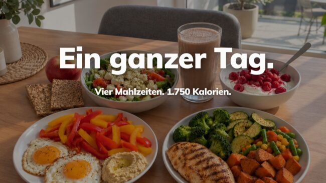 beispieltag-ernaehrung-vier-mahlzeiten-1750-kalorien Beispieltag mit vier ausgewogenen Mahlzeiten und insgesamt 1.750 Kalorien