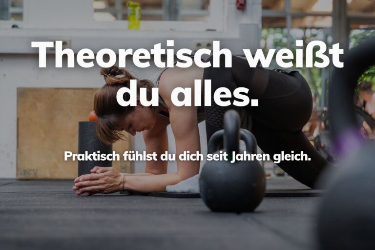 Frau beim Training in der BRIZZLY Box in Villach, Beitragsbild zum Thema Wissen ohne Umsetzung
